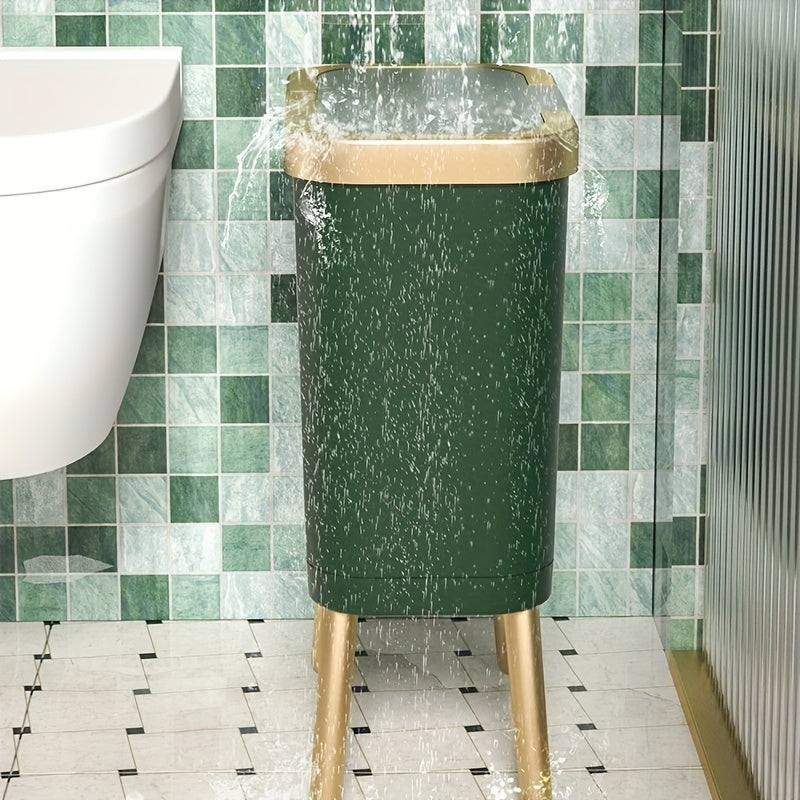 15L Sleek Waste Bin with Odor Control Lid for Any Room