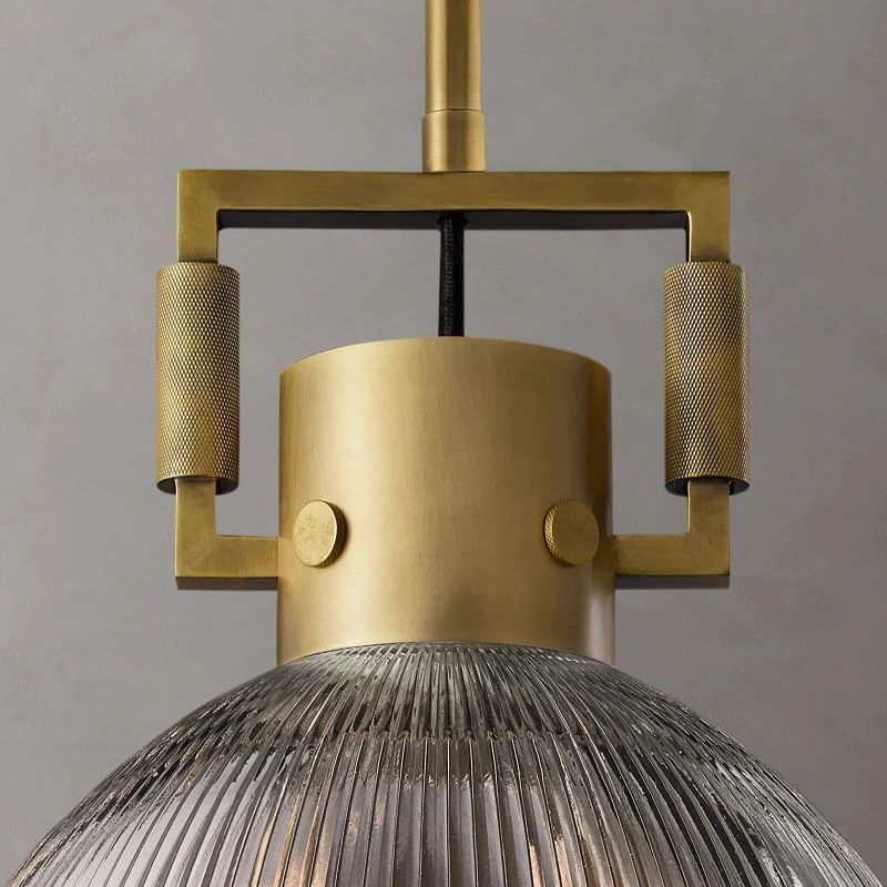 Munda Pendant — Prismatic Glass Kitchen Light with Solid Copper Accents