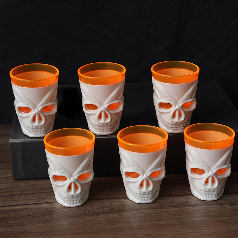 LED Skull Wine Glasses for Halloween Party – Glowing Spooky Drinkware Set