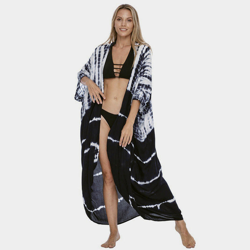 Women’s Beach Cover-Up Dress | Lightweight Kimono Style with Tie Belt | Breathable Fabric | Versatile Resort Wear
