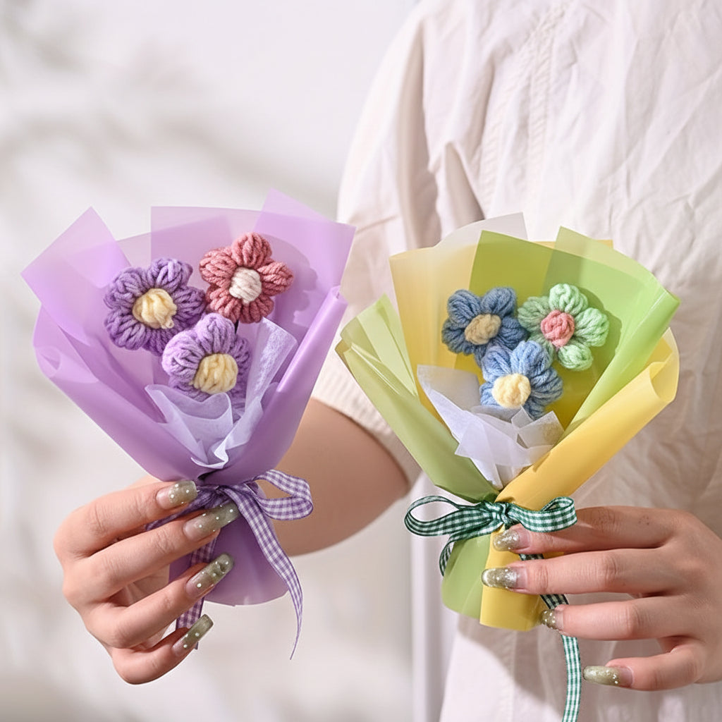 Charming Handmade Mini Fabric Floral Arrangement Gift