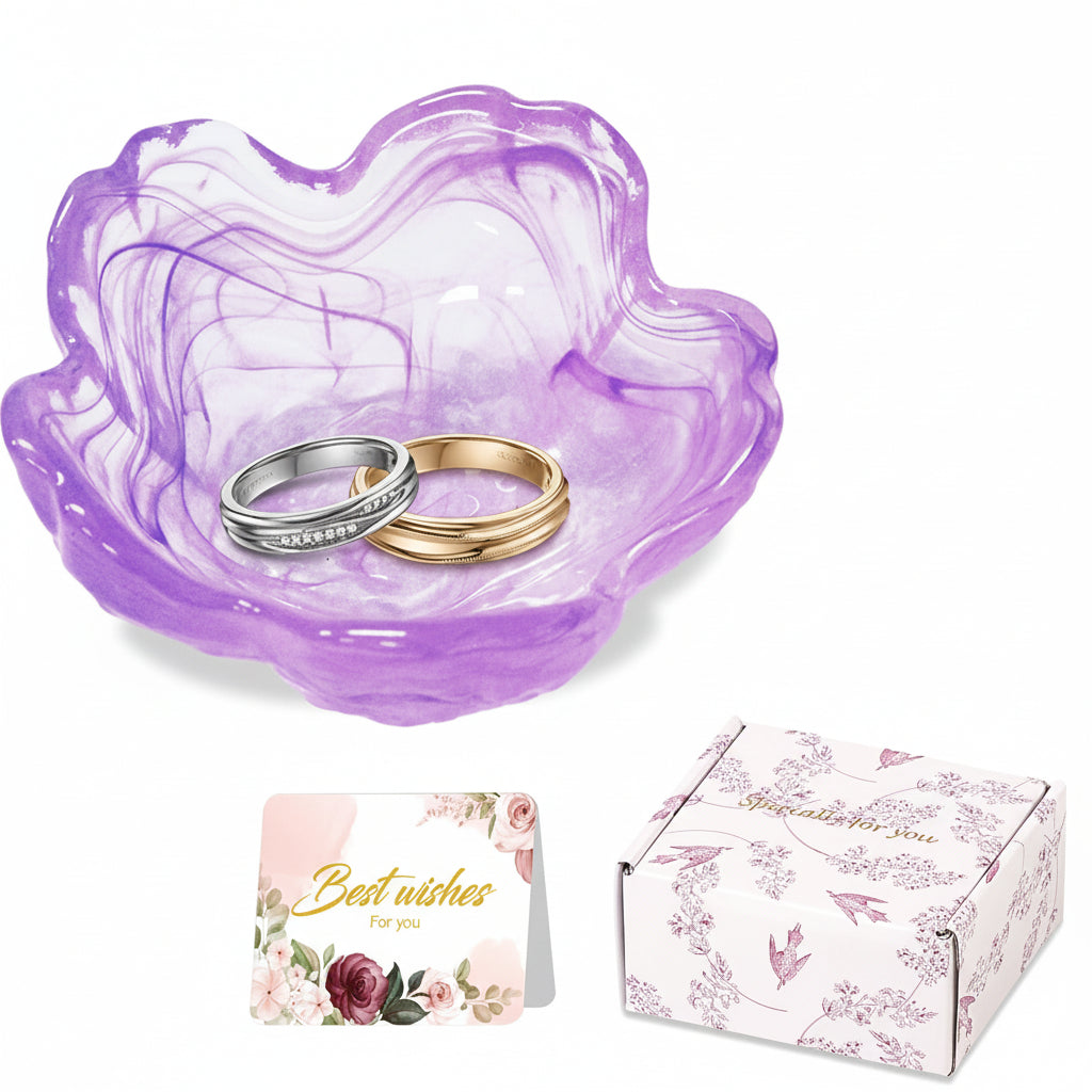 Charming Floral Ceramic Jewelry Organizer and Ring Holder