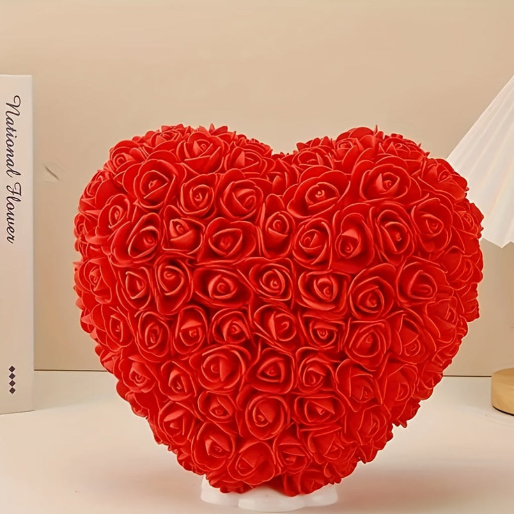Heartfelt Rose-Shaped Floral Arrangement for Gifting
