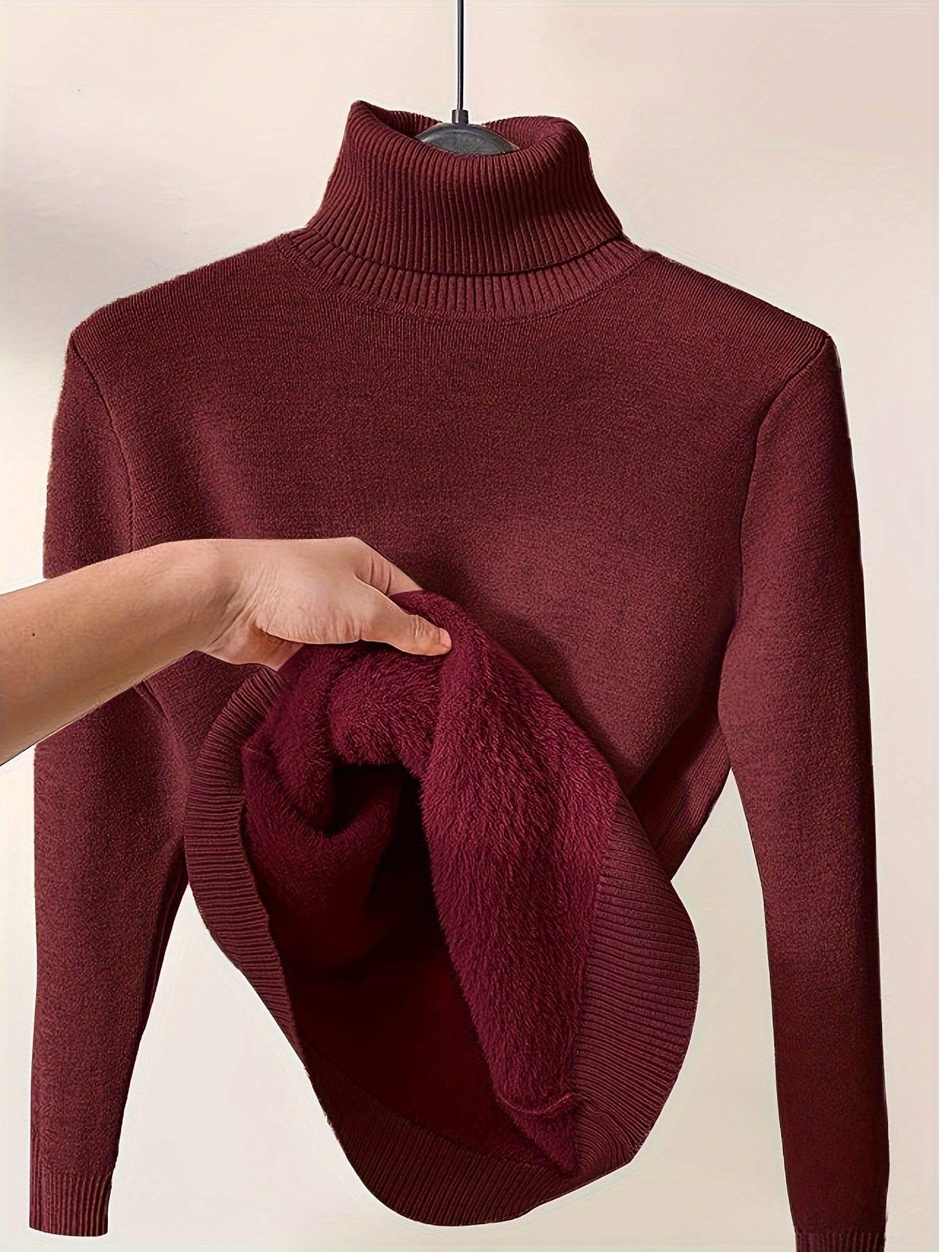 Turtleneck Sweater | Thick Knit | Extra Warm Comfort | Fabric