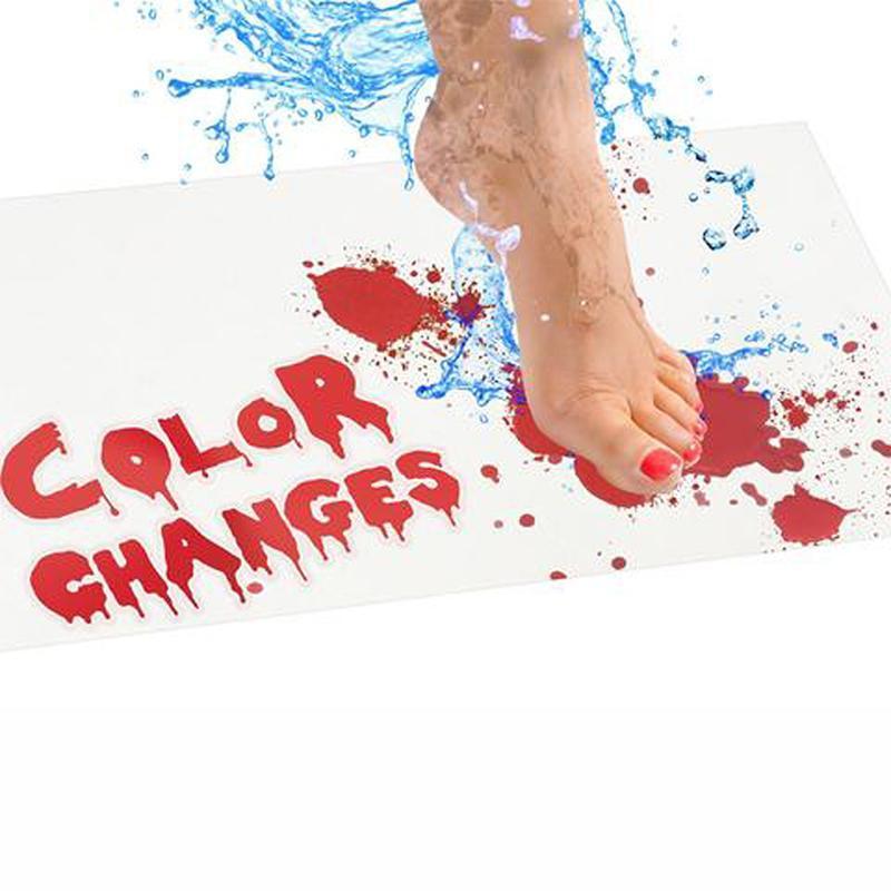 Halloween Color-Changing Floor Mat with Spooky Blood & Pumpkin Effects