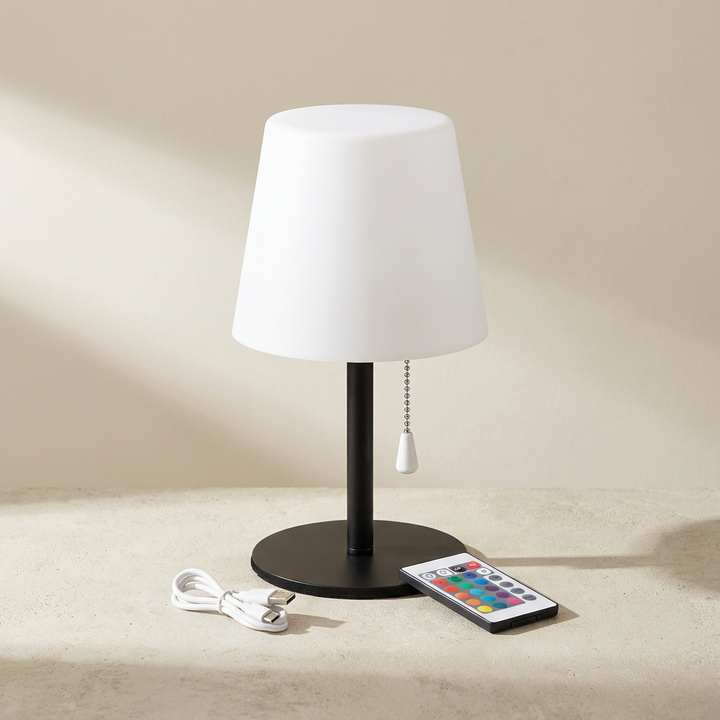 Wireless LED Table Lamp with Customizable Brightness – Rechargeable Light