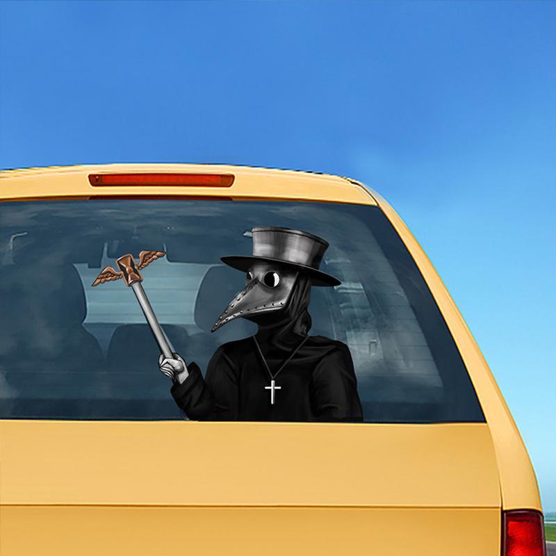 Halloween Car Rear Window Wiper Decal - Weatherproof Spooky Decoration