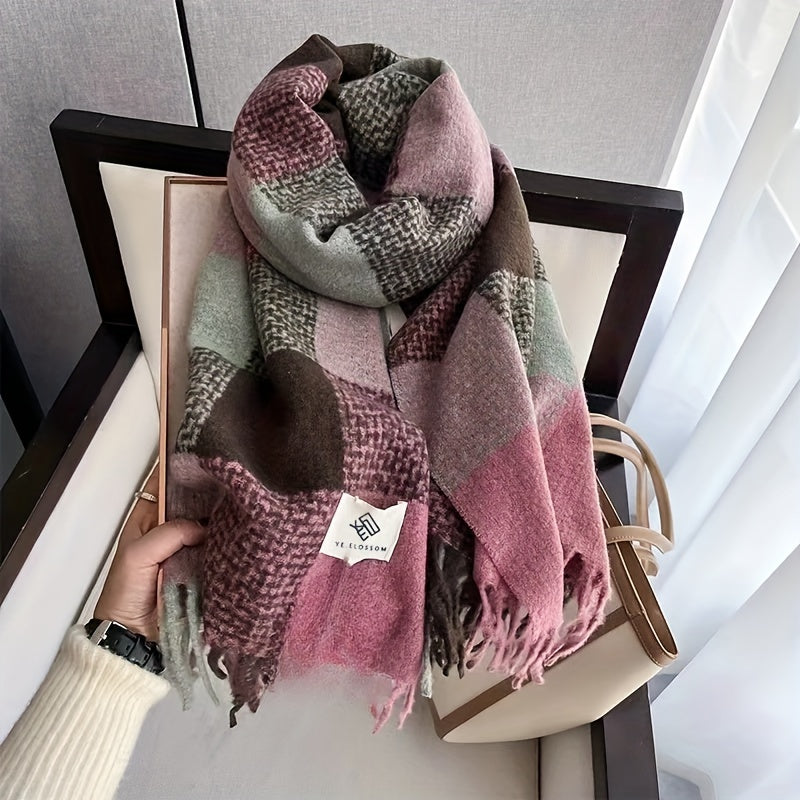 Woven Scarf | Plaid Pattern | Keeps You Warm | Polyester