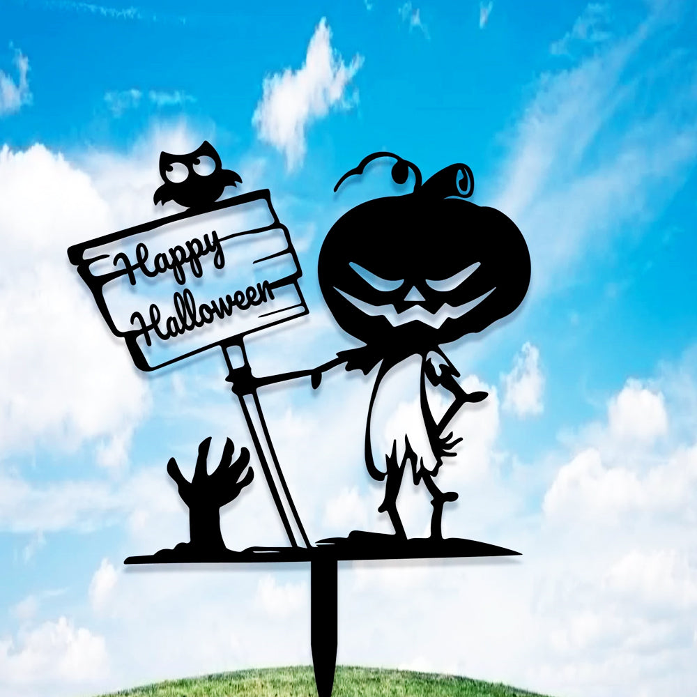 Halloween Metal Yard Stake with Spooky Outdoor Decor
