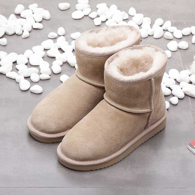 Women’s Ankle Winter Boots | Faux Fur Lining & Comfortable Fit | Artificial Wool | Warmth for Cold Weather