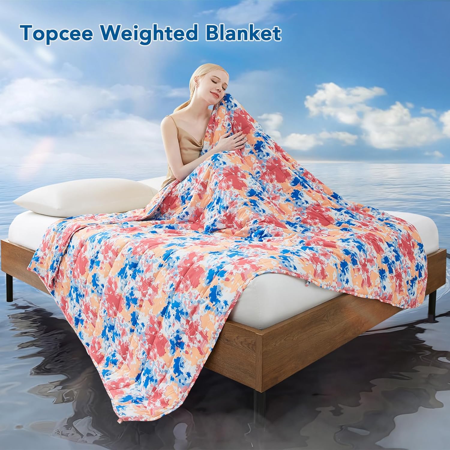 Cooling Microfiber Weighted Blanket for Year-Round Comfort and Relaxation