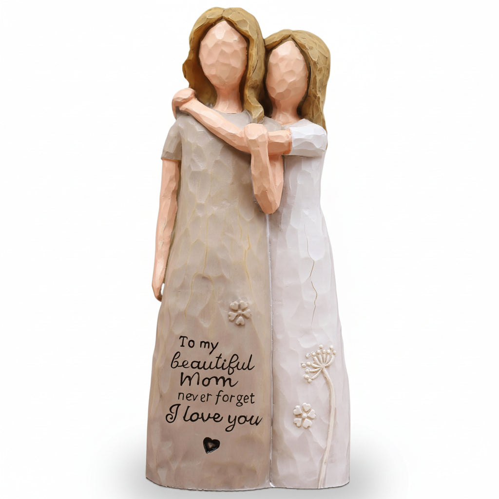 Heartfelt Mother-Daughter Sculpture for Meaningful Gift Giving