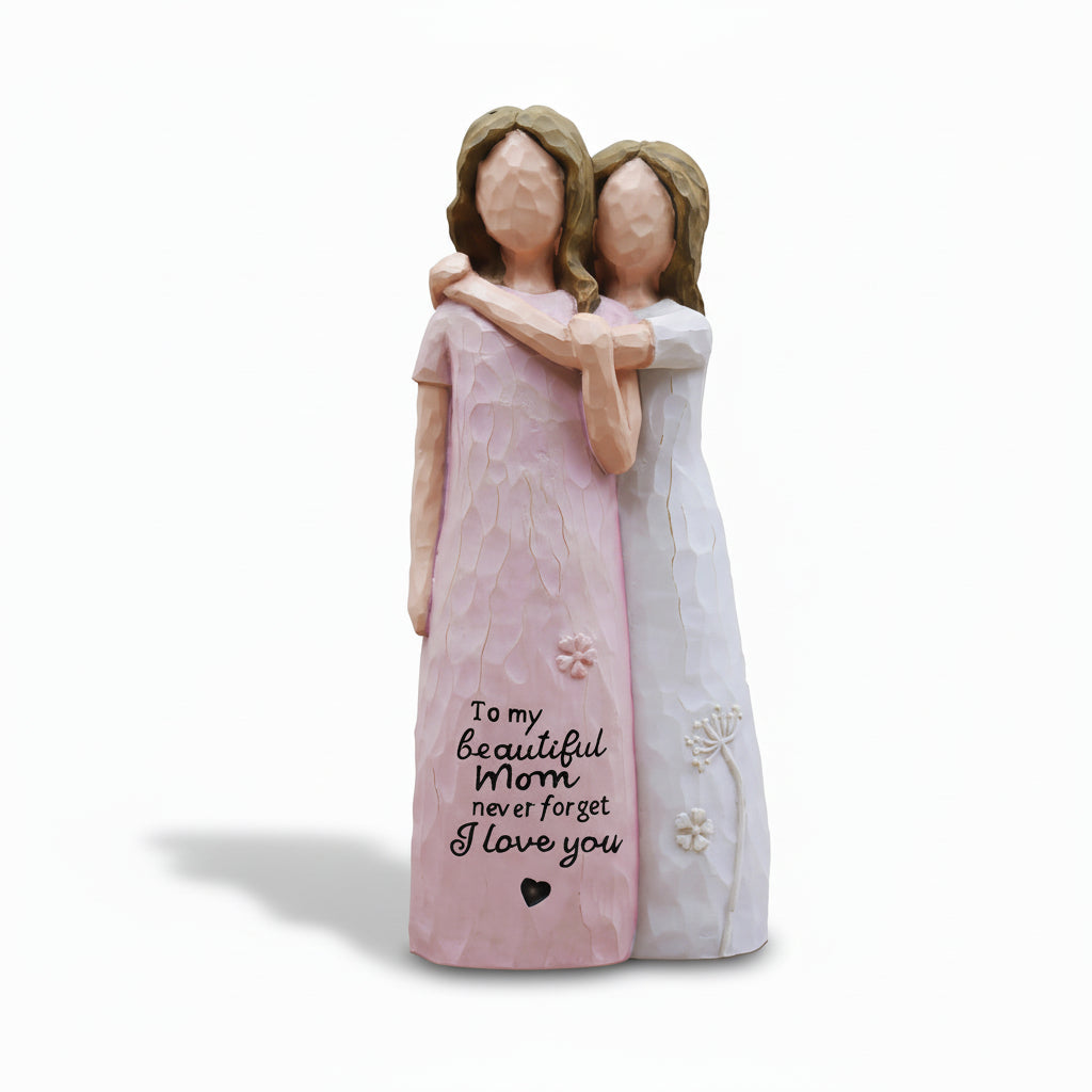 Heartfelt Mother-Daughter Sculpture for Meaningful Gift Giving