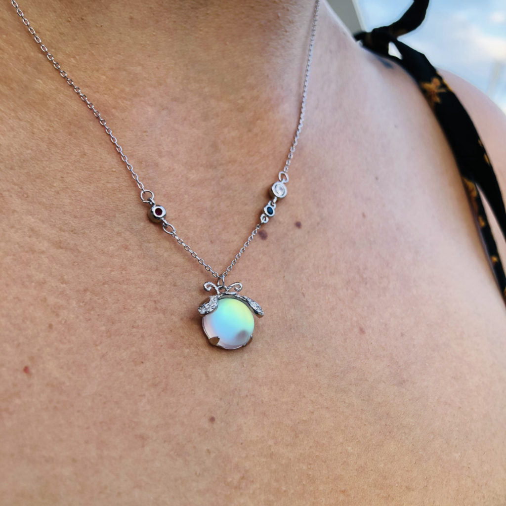 Celestial Glow Pendant Necklace in Sterling Silver