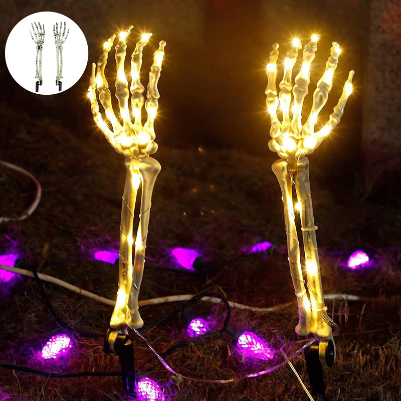 Solar-Powered Halloween Ghost Hand Light Decoration for Outdoor
