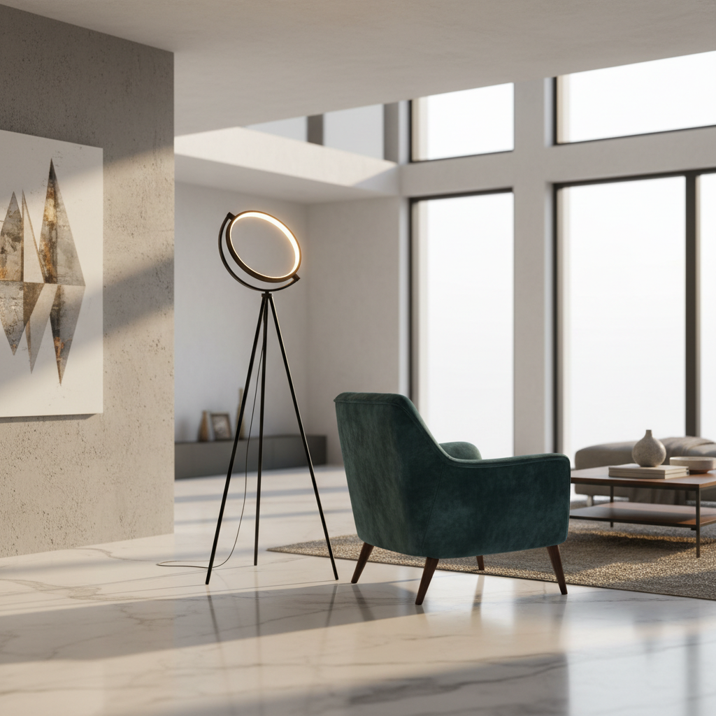 Sleek LED Circle Lamp for Elegant Home Lighting