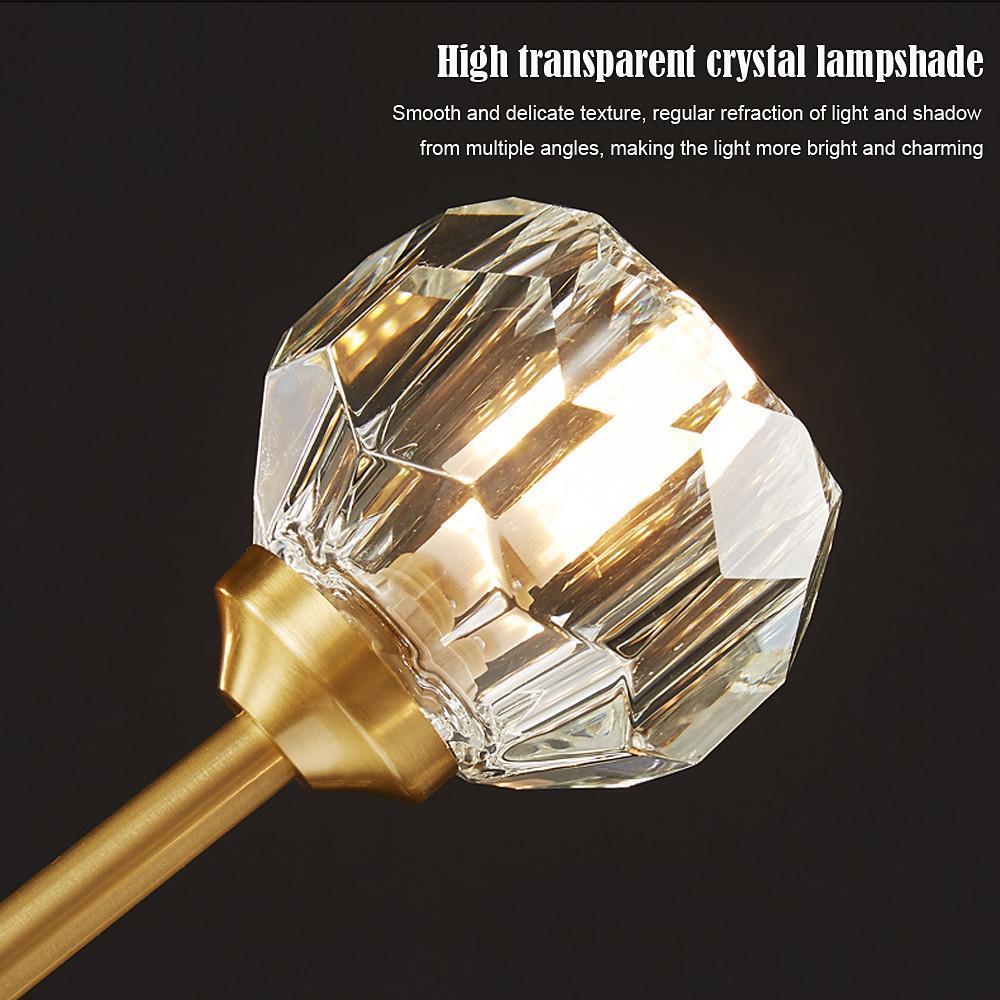 15-Light LED Crystal Copper Modern Taavita Ceiling Chandelier Lights