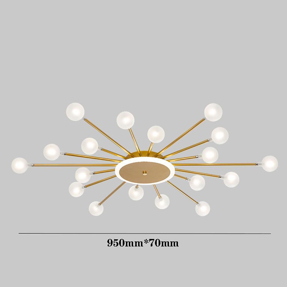 37'' LED 24 Bulbs 18 Bulbs Single Design Flush Mount Lights Nordic Style LED Metal Glass Flush Mounts Semi Flush Mounts