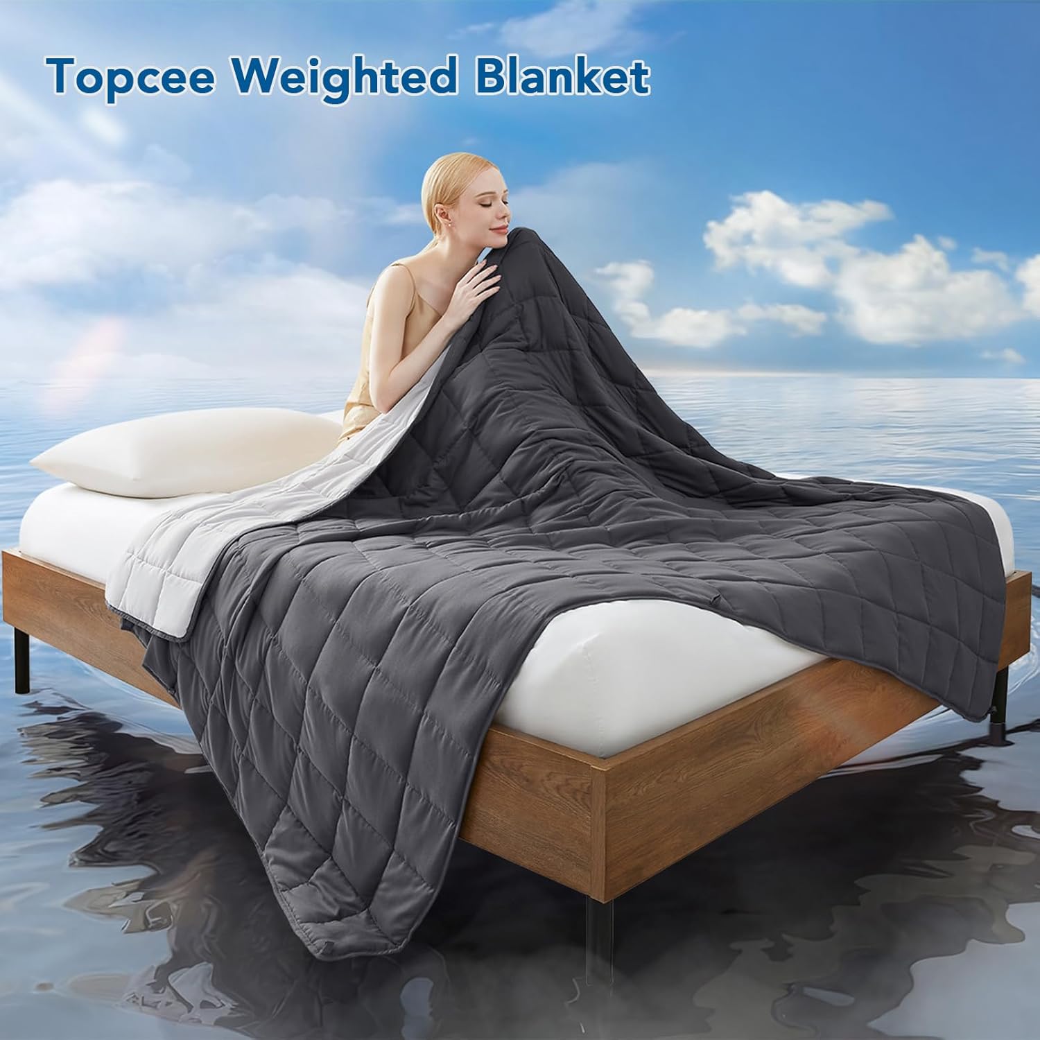 Cooling Microfiber Weighted Blanket for Year-Round Comfort and Relaxation