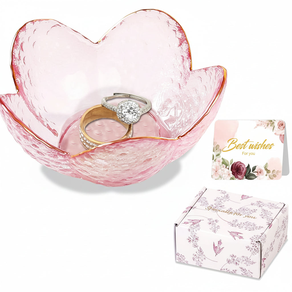 Charming Floral Ceramic Jewelry Organizer and Ring Holder