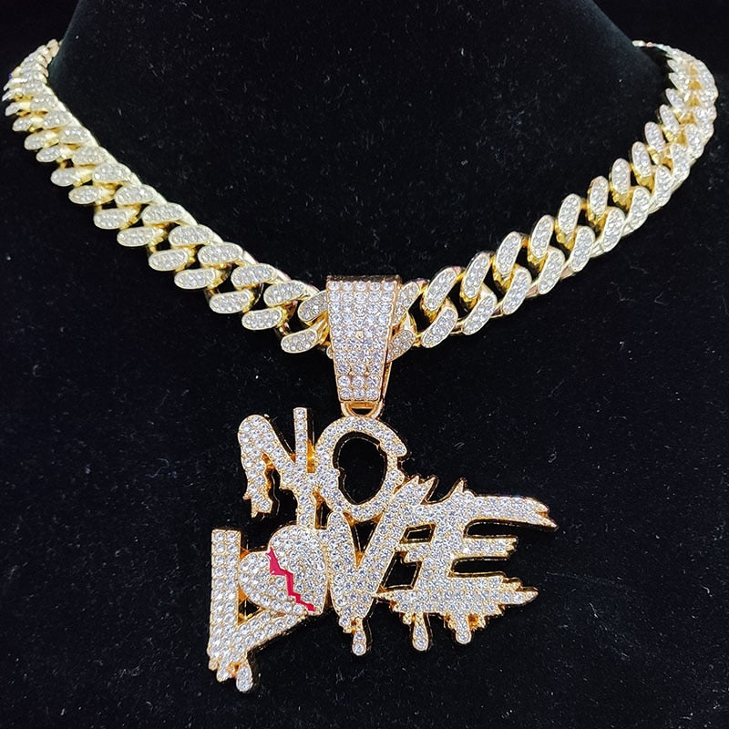 Bold Urban Cuban Link Necklace with 'Fearless' Charm