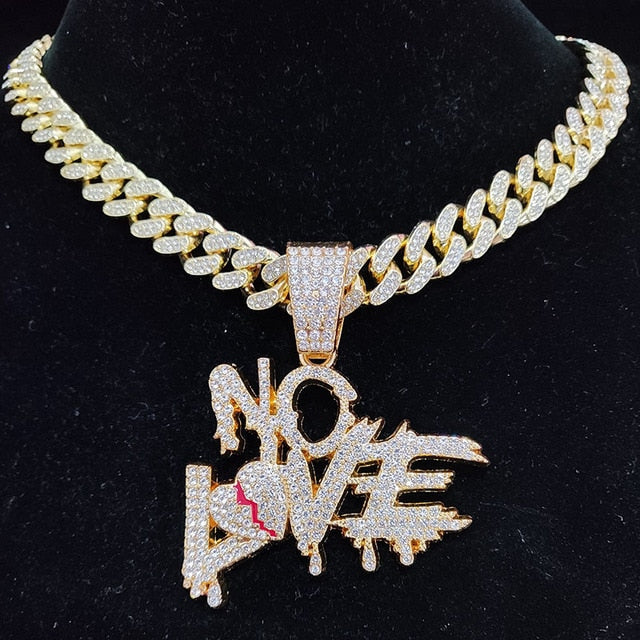 Bold Urban Cuban Link Necklace with 'Fearless' Charm