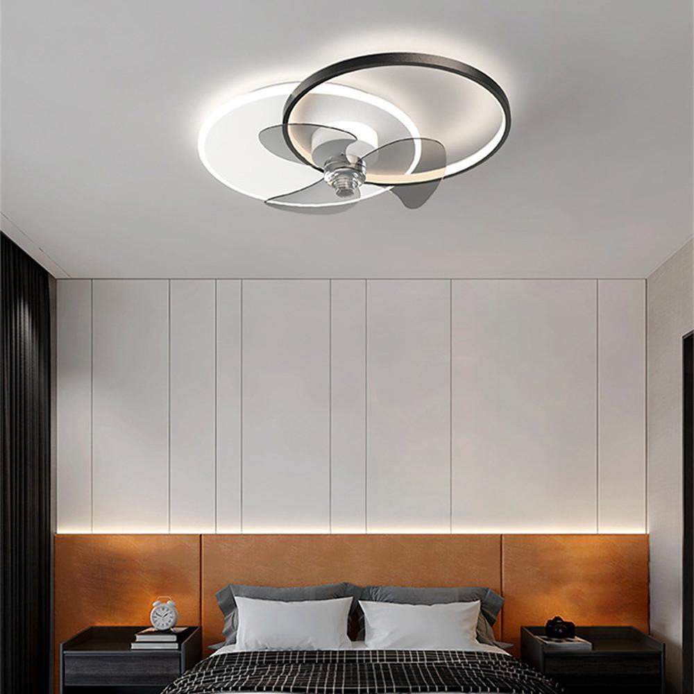 24'' LED 1-Light Circle Design Ceiling Fan Modern LED Metal Silica gel Acrylic Modern Style Ceiling Fan Lights