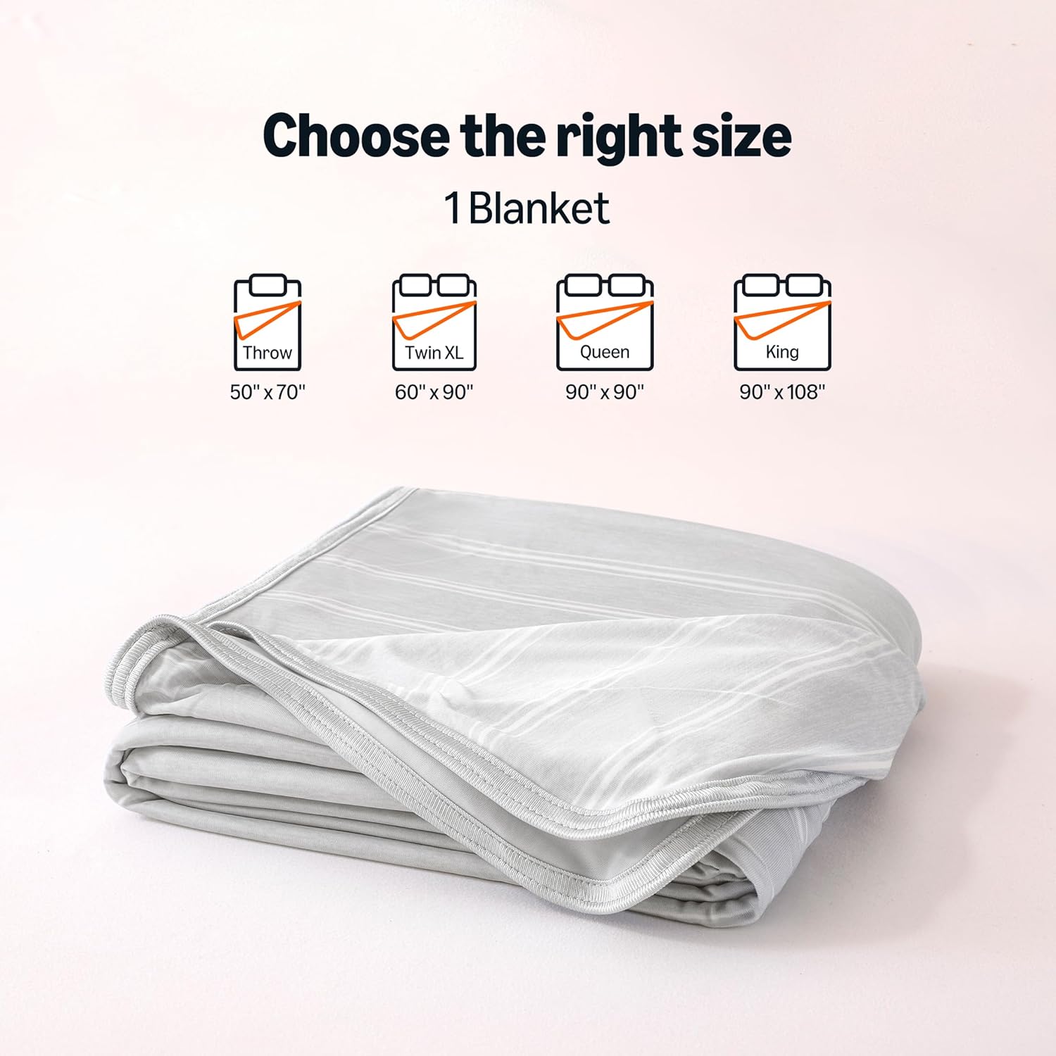 Lightweight Striped Cooling Blanket for Hot Sleepers | Reversible Throw for Bed & Sofa