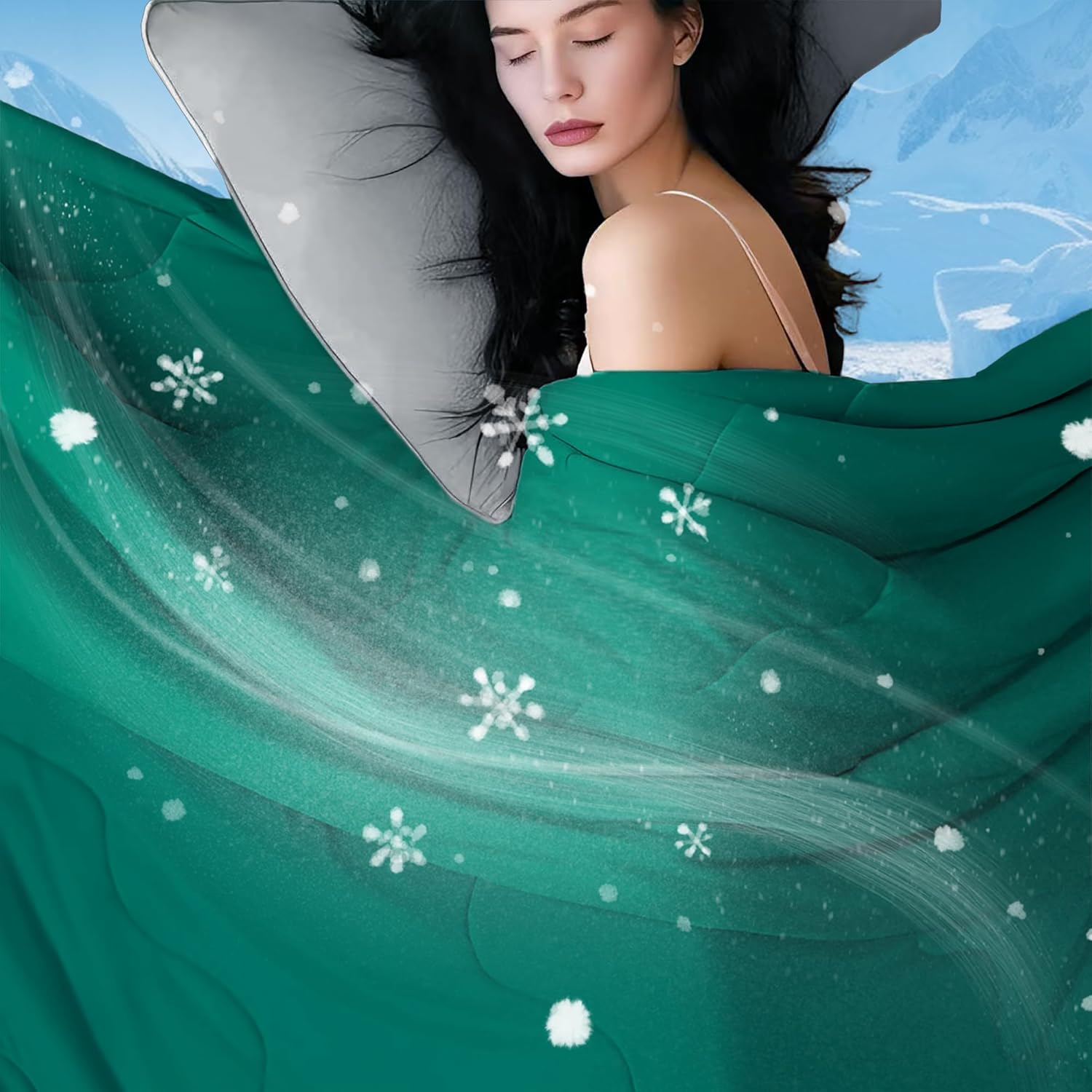 Lightweight Cooling Blanket Set with Pillowcases | Moisture-Wicking Fabric