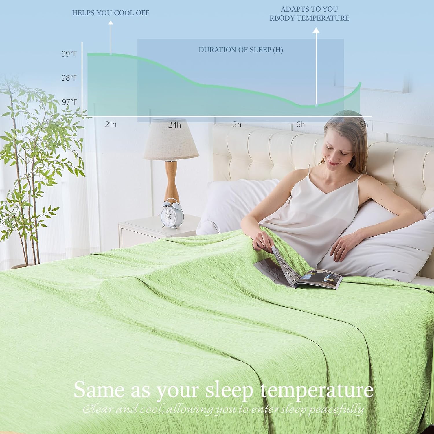 Lightweight Cooling Blanket – Breathable Soft Fabric for Warm Sleepers