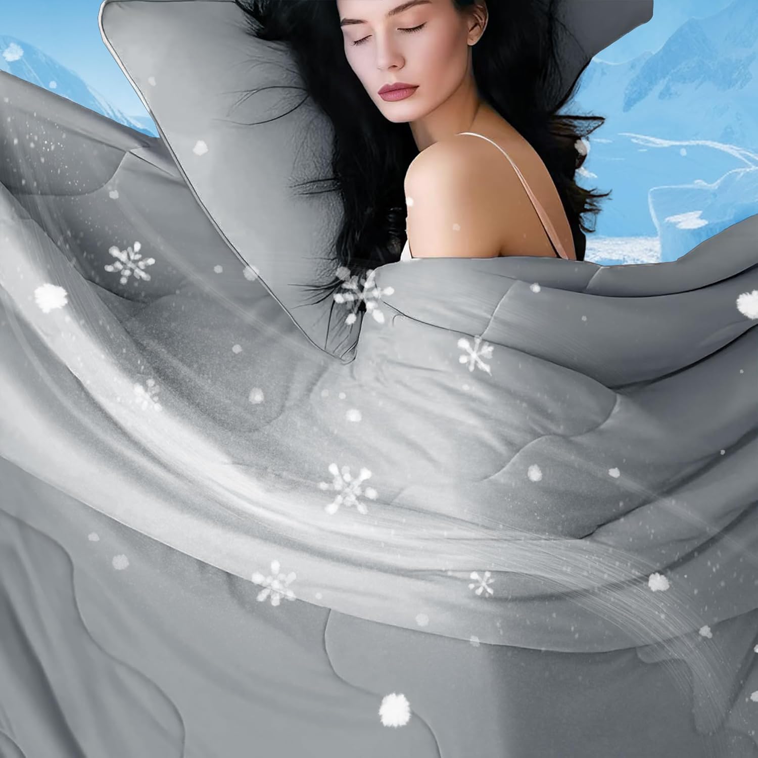 Lightweight Cooling Blanket Set with Pillowcases | Moisture-Wicking Fabric