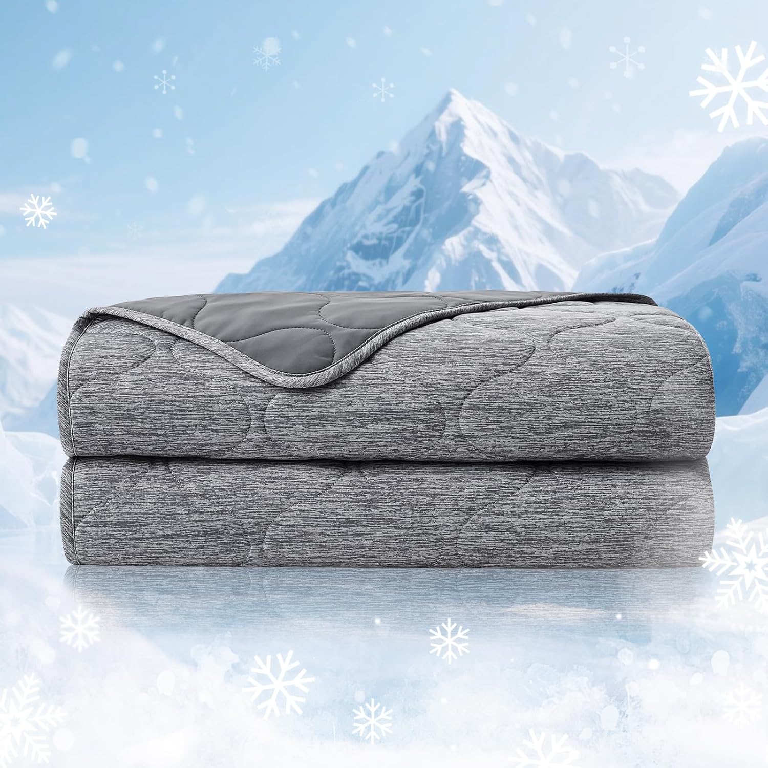 Cooling Dual-Sided Blanket for Hot Sleepers - Soft Lightweight Throw