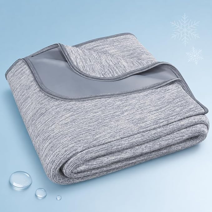 Queen Size Lightweight Cooling Blanket for Hot Sleepers with Q-Max >0.4