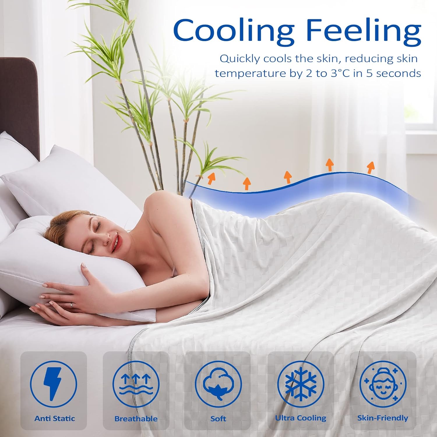Cooling Blanket for Warm Sleepers with Arc-Chill Technology – Soft, Breathable Comfort Year-Round