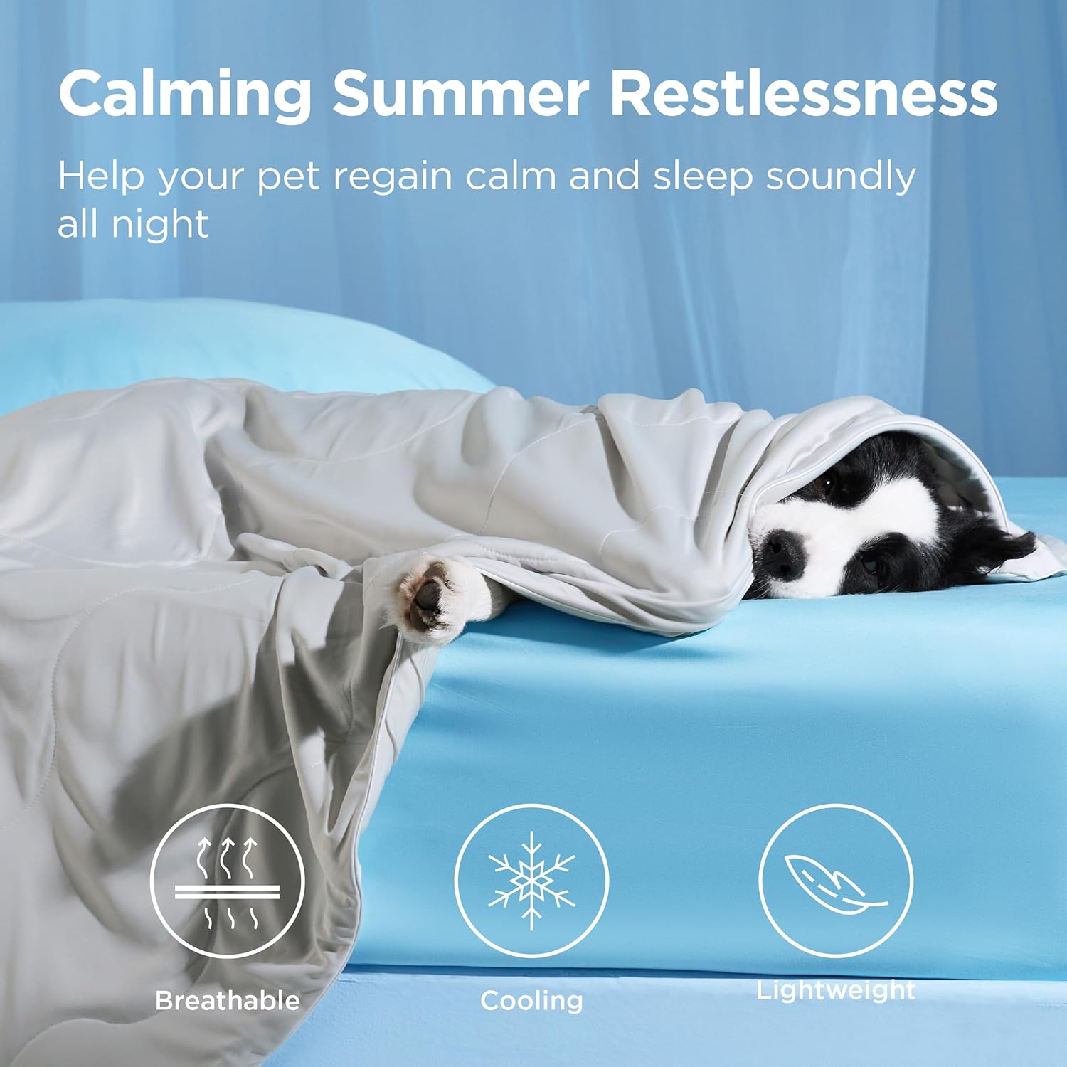 Cooling Blanket for Large Dogs - Breathable Air-Core Dog Mat, Washable