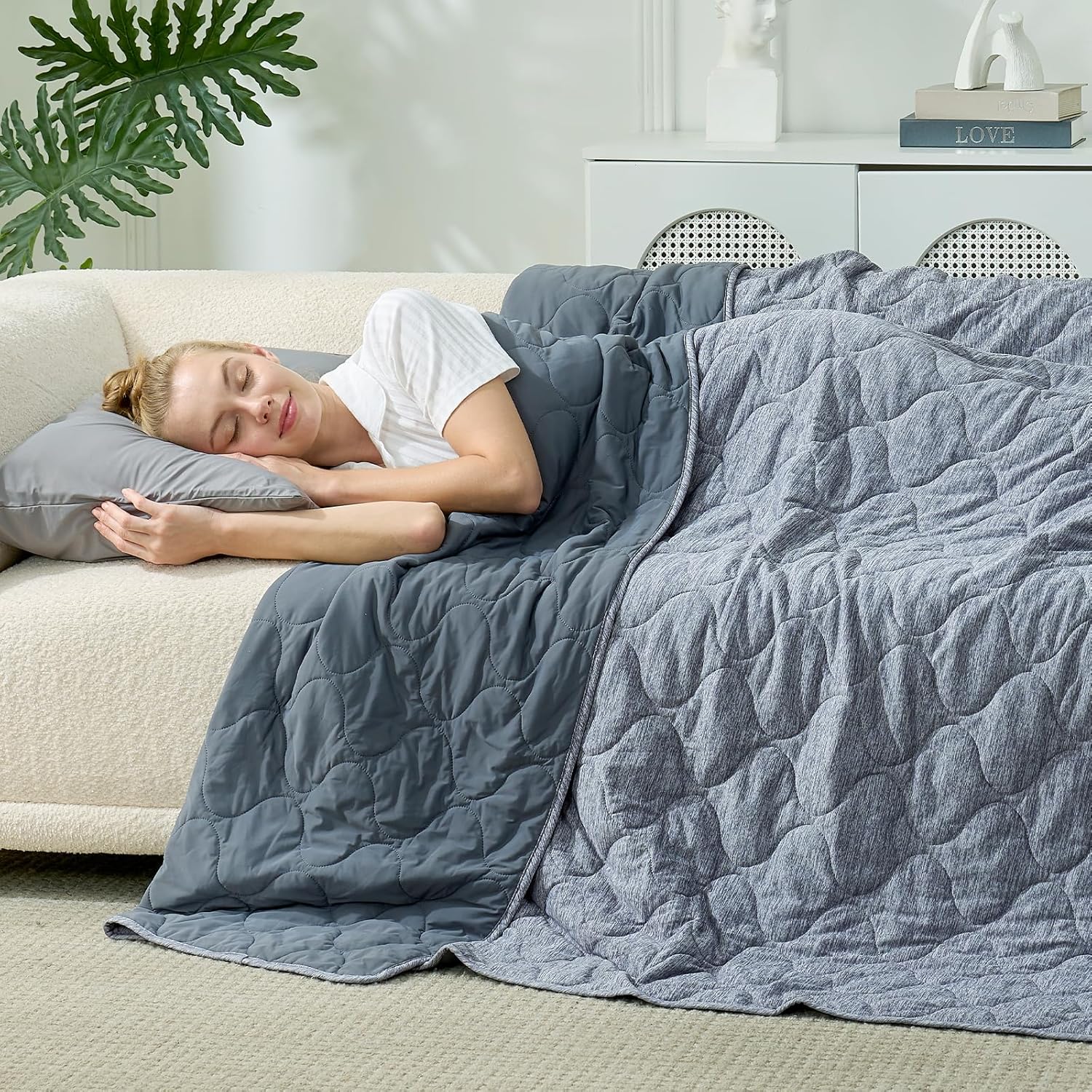 Cooling Dual-Sided Blanket for Hot Sleepers - Soft Lightweight Throw