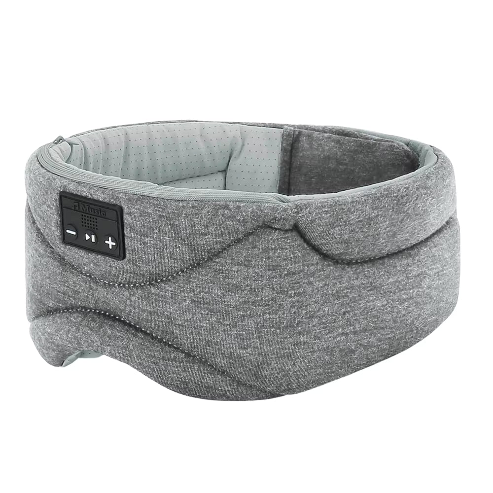 Bluetooth Eye Mask for Sleep - 100% Light Blocking with Soft Speakers, Ideal for Side Sleepers