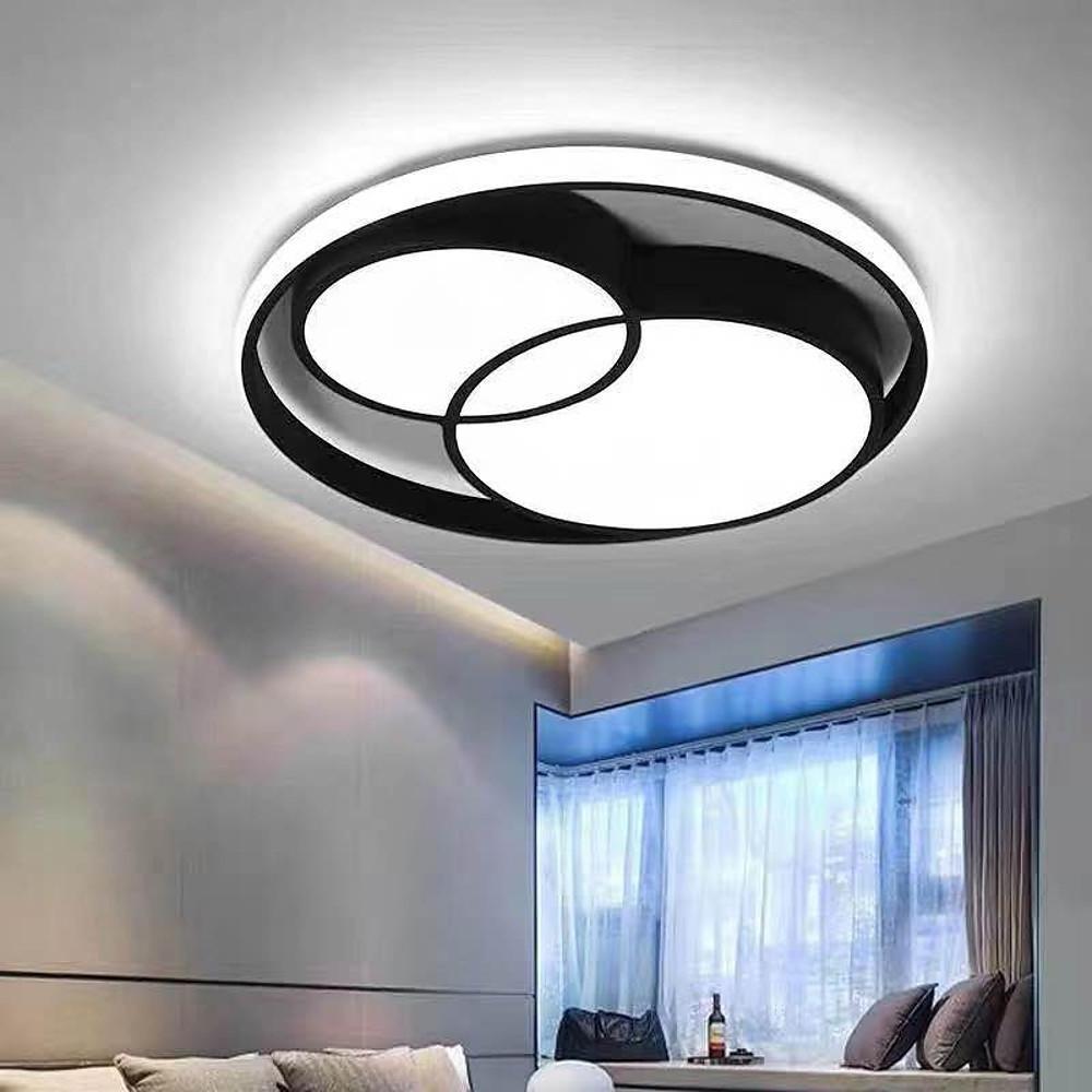 21'' LED 1-Light Dimmable Flush Mount Lights Nordic Style LED Metal Plastic Dimmable Ceiling Lights-dazuma