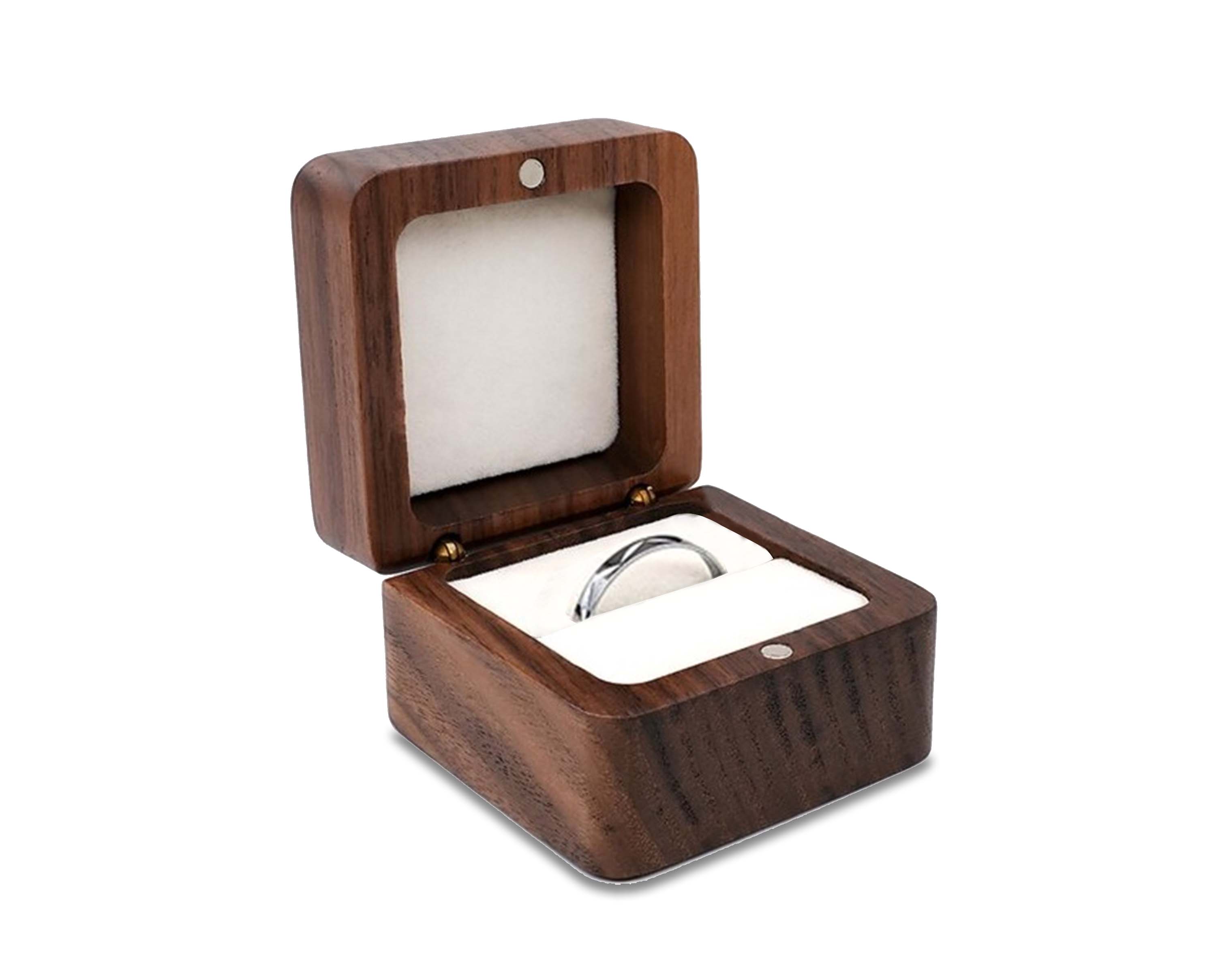 Elegant Teak Wood Jewelry Box for Rings and Accessories