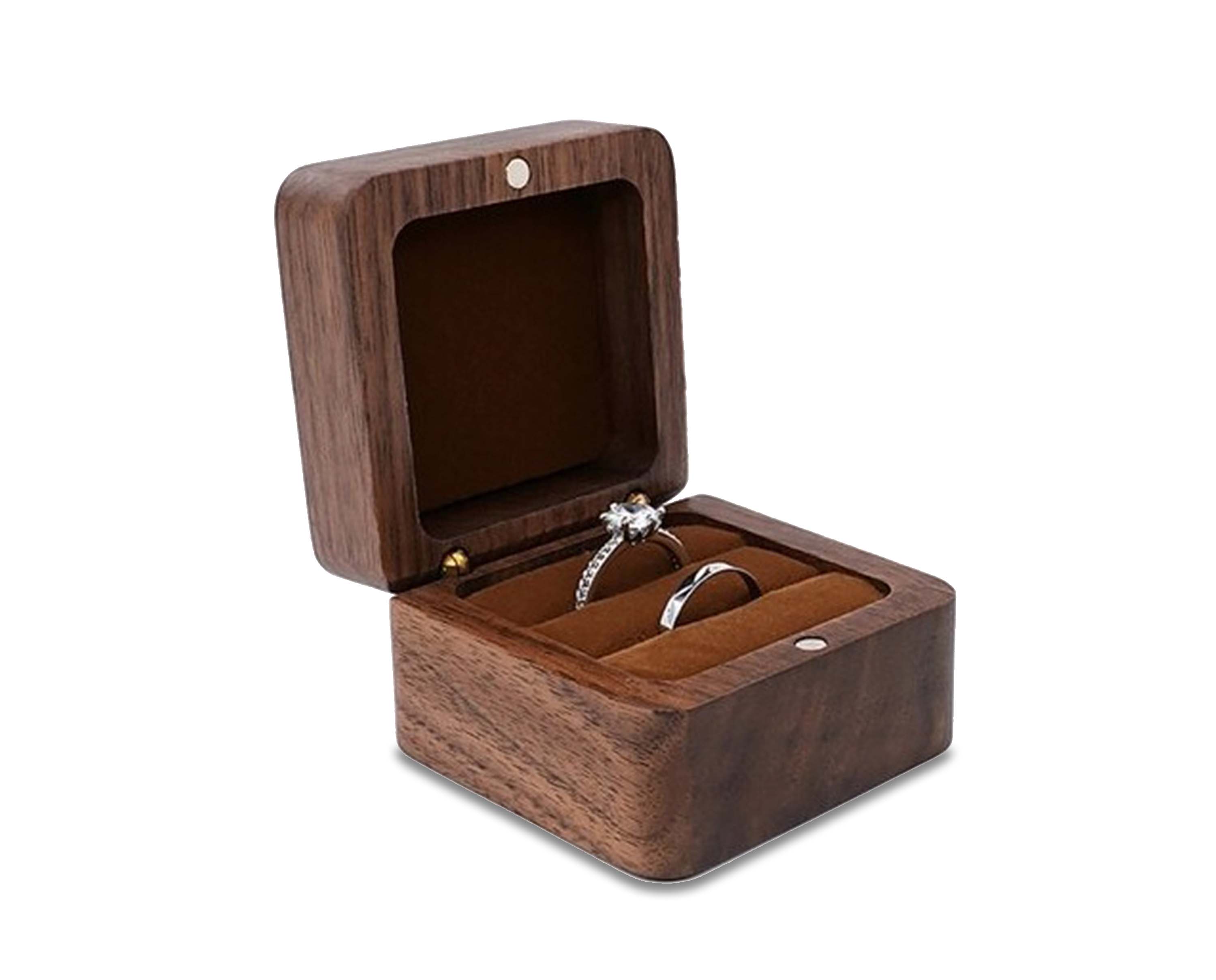 Elegant Teak Wood Jewelry Box for Rings and Accessories