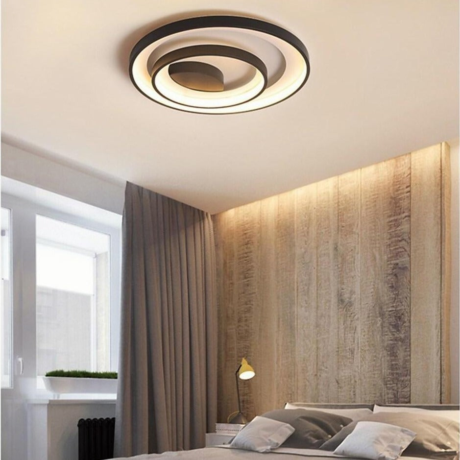 20'' LED 1-Light Single Design Geometric Shapes Dimmable Flush Mount Lights Modern LED Metal Aluminum Silica gel Dimmable Ceiling Lights-dazuma