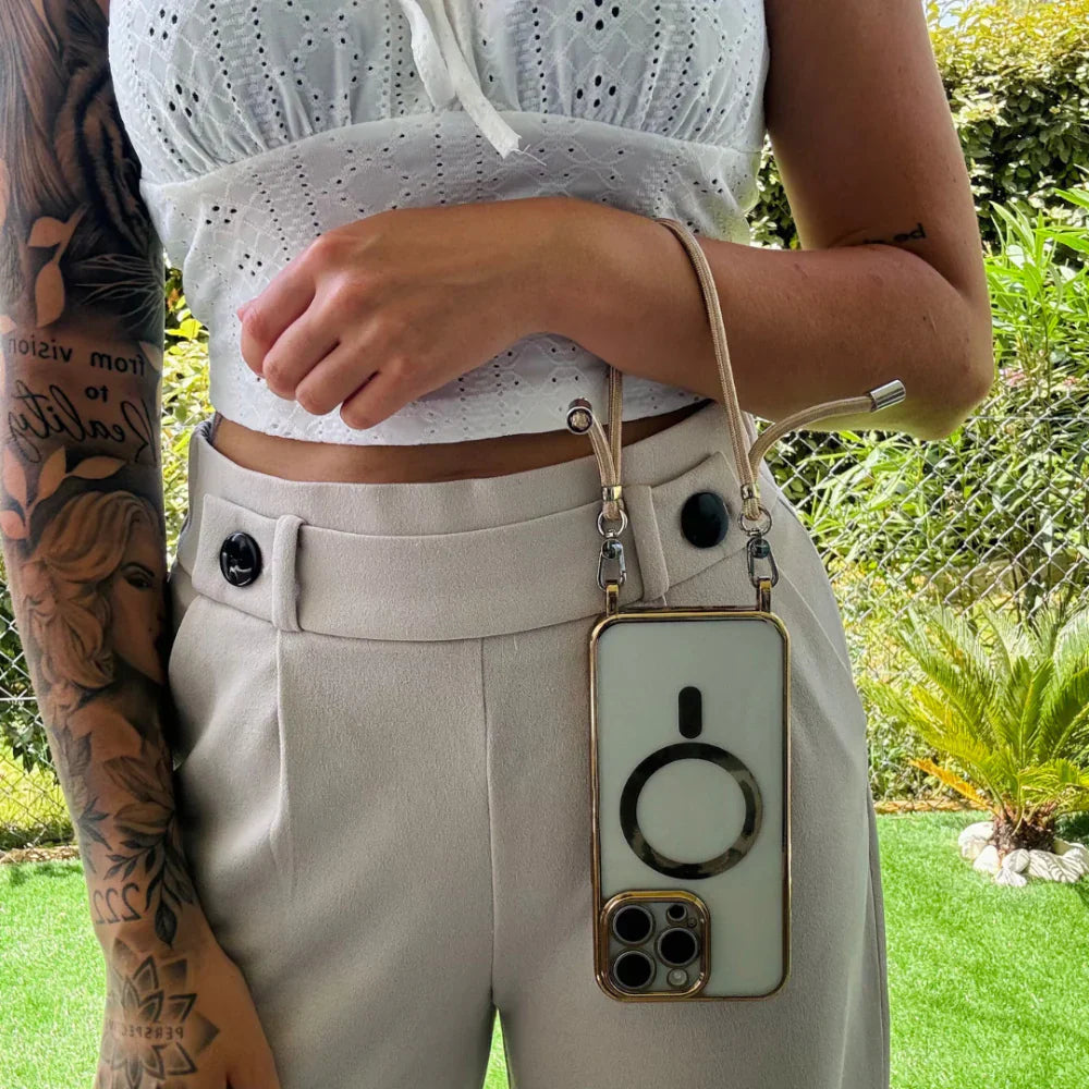 Secure Crossbody Phone Case with Adjustable Lanyard