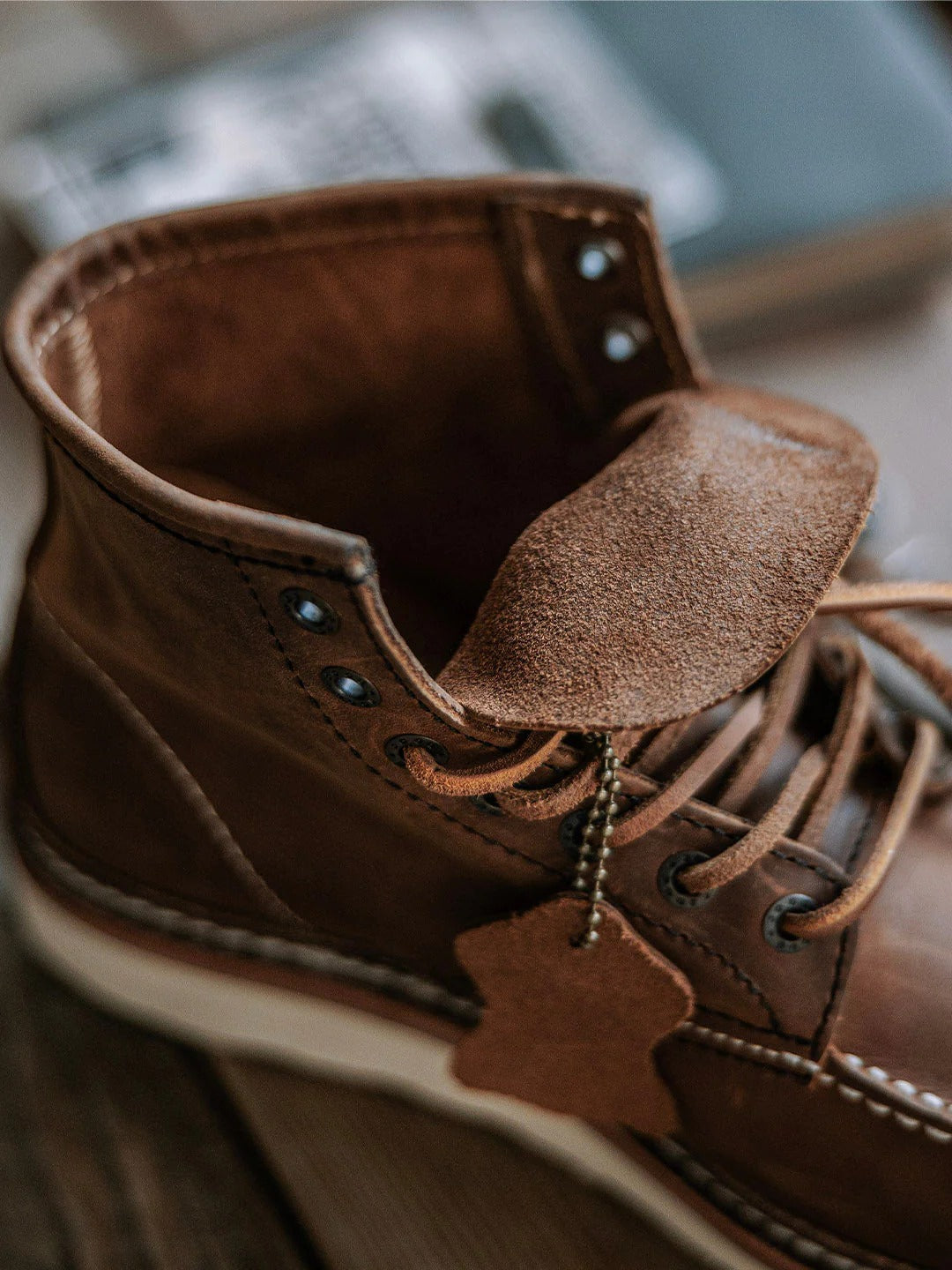 Durable Full Grain Leather Classic Work Boots for Men