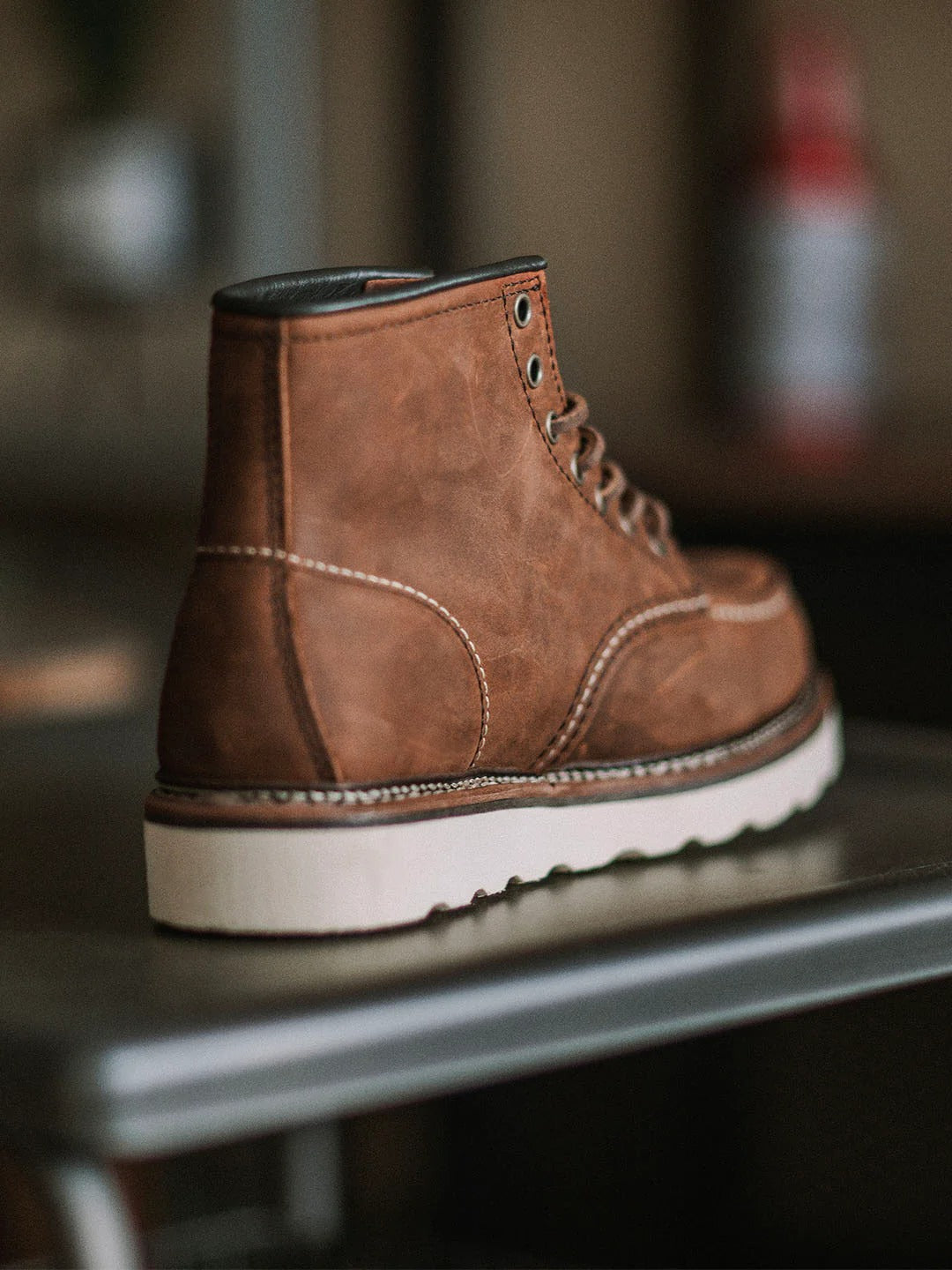 Durable Full Grain Leather Classic Work Boots for Men