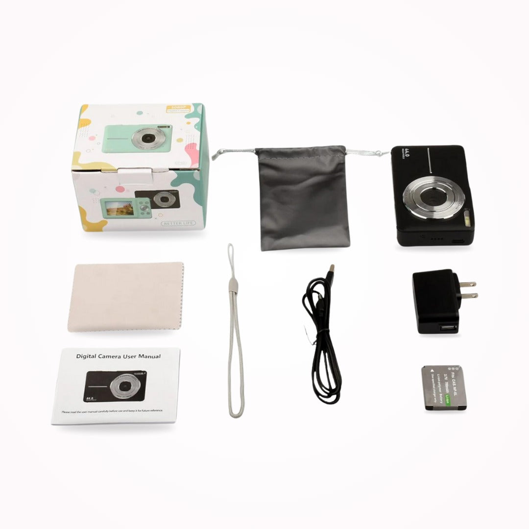 Retro-Style Compact Camera with Digital Features