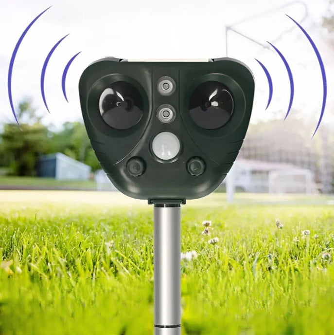 Solar-Powered Ultrasonic Bird Deterrent System