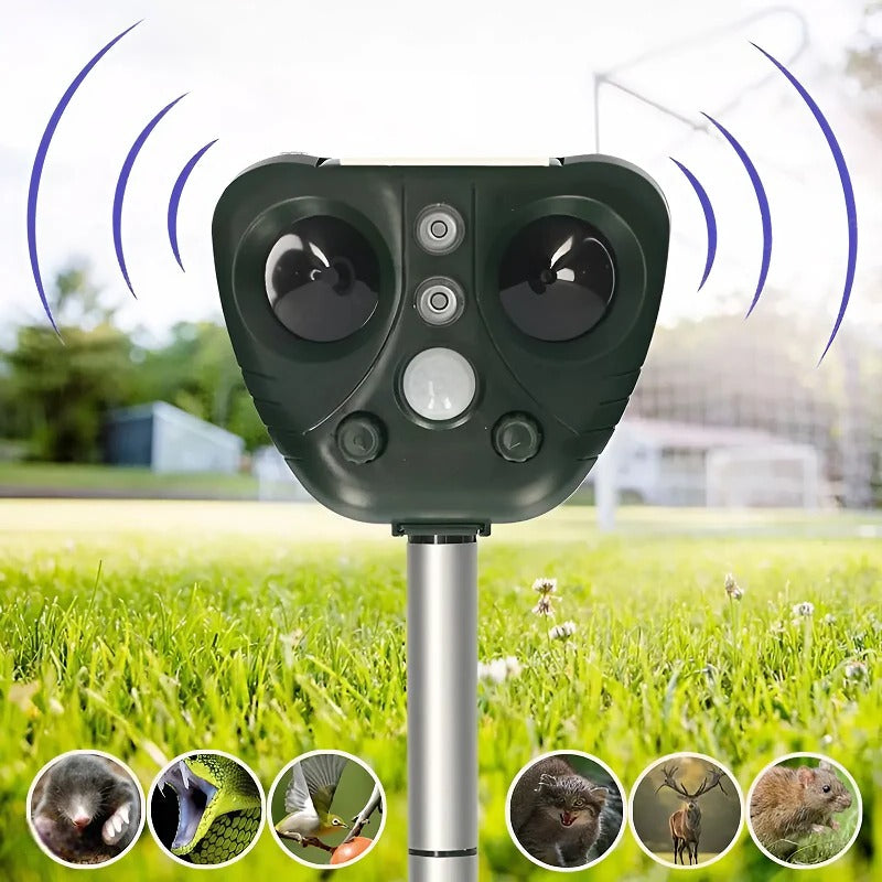Solar-Powered Ultrasonic Bird Deterrent System