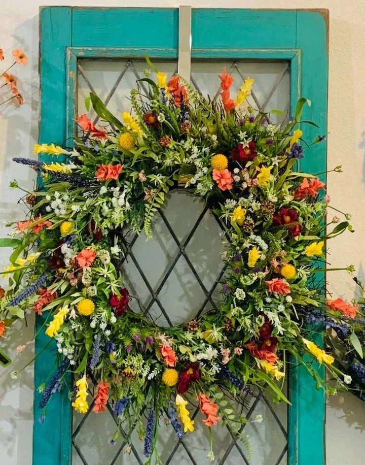 Vibrant Floral Wreath for Year-Round Elegance