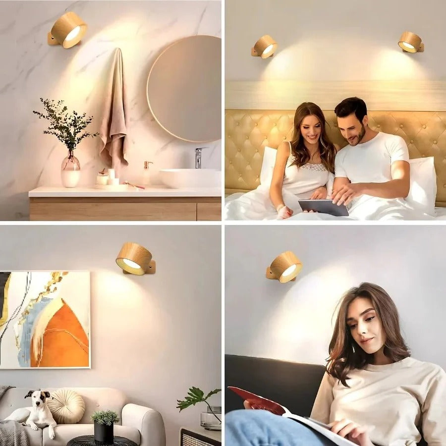 Portable LED Wall Lamp with Magnetic Mount and Adjustable Settings
