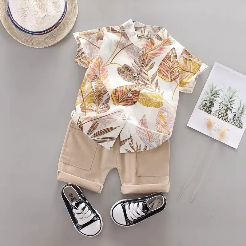 Summer Ready Baby Outfit Set – Stylish Top and Shorts Duo